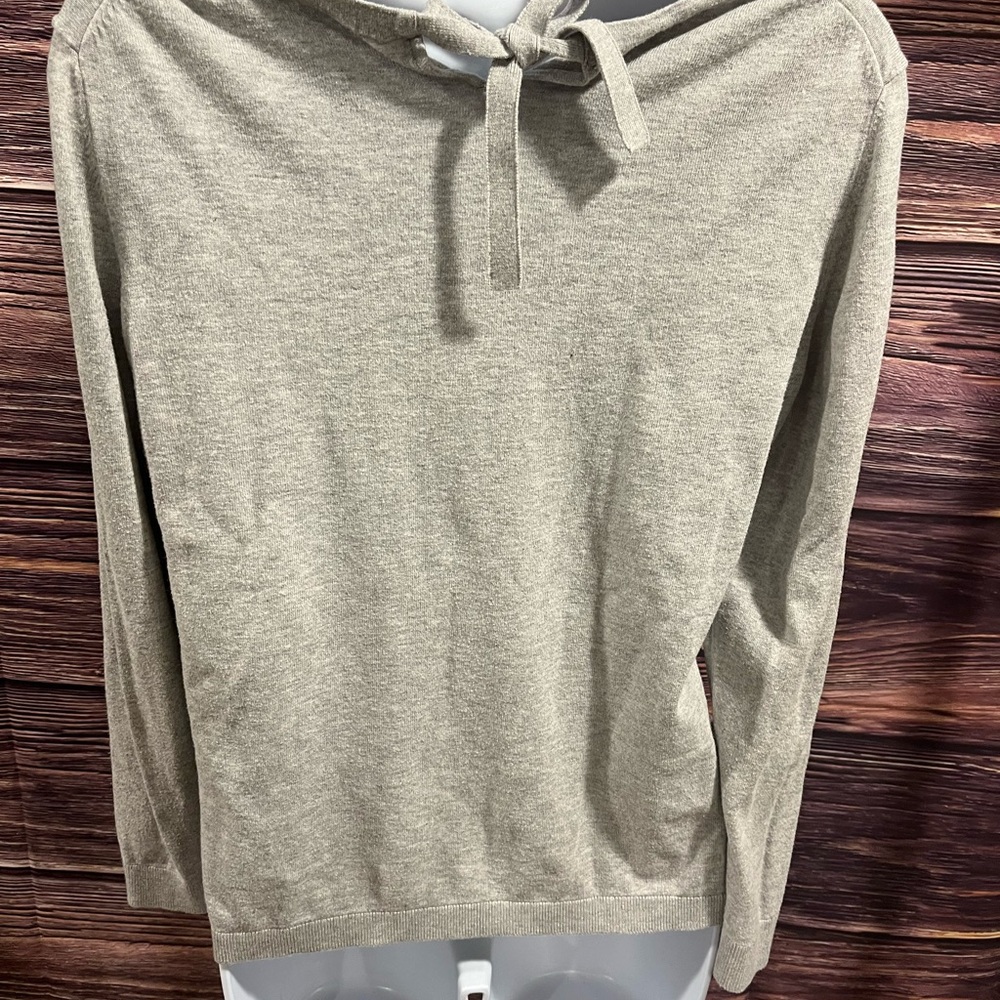 Talbots Pink Flamingos Gray Knit Top - Picture 2 of 5